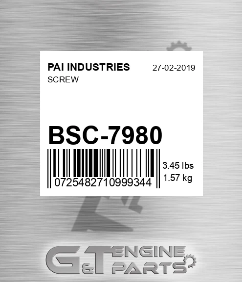 BSC-7980 Screw