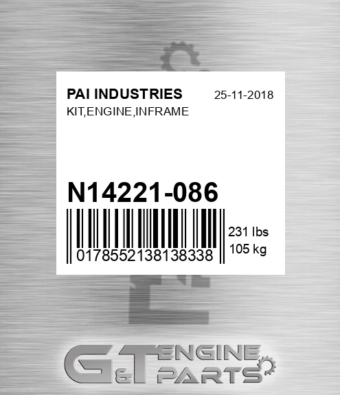 N14221-086 Kit,engine,inframe for PAI INDUSTRIES