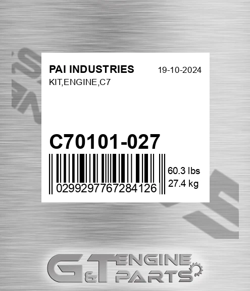 C70101-027 Kit,engine,c7