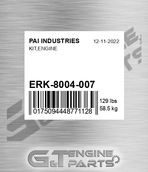 ERK-8004-007 Kit,engine for PAI INDUSTRIES