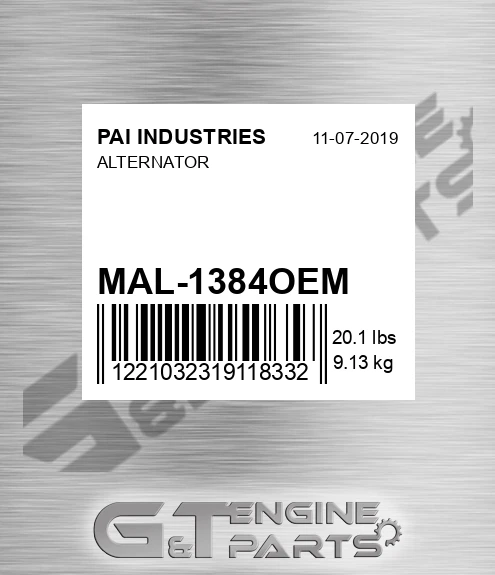MAL-1384OEM Alternator