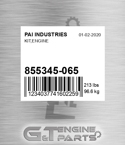 855345-065 Kit,engine for PAI INDUSTRIES