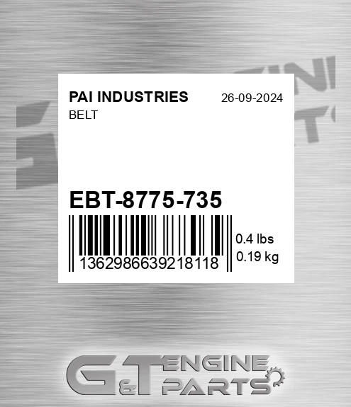 EBT-8775-735 Belt