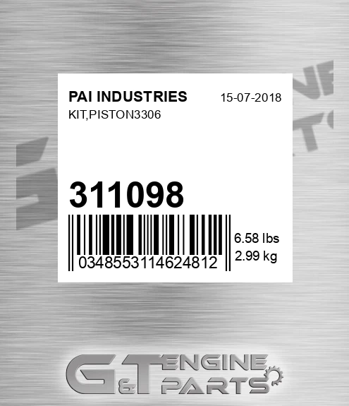 311098 Kit,piston3306 for PAI INDUSTRIES