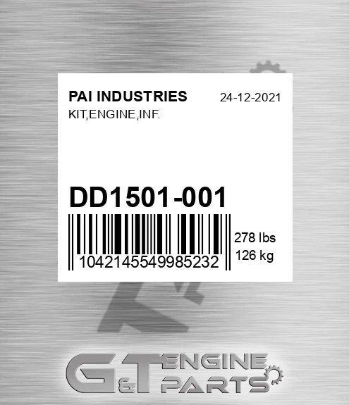 DD1501-001 Kit,engine,inf.