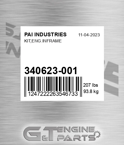 340623-001 Kit,eng.inframe for PAI INDUSTRIES