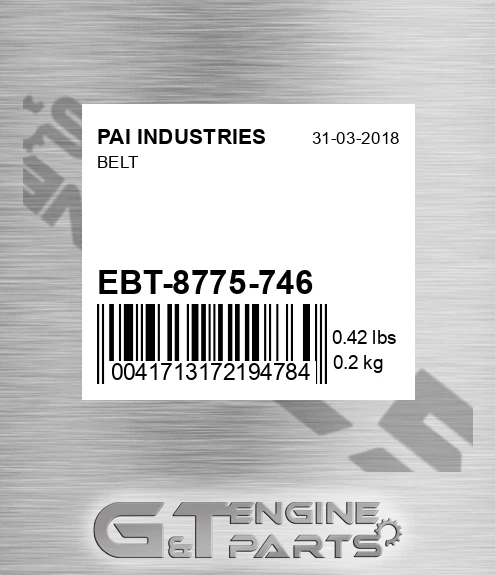 EBT-8775-746 Belt