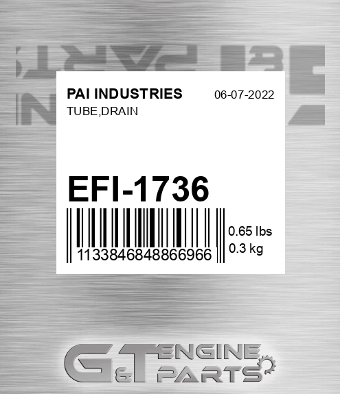 EFI-1736 Tube,drain