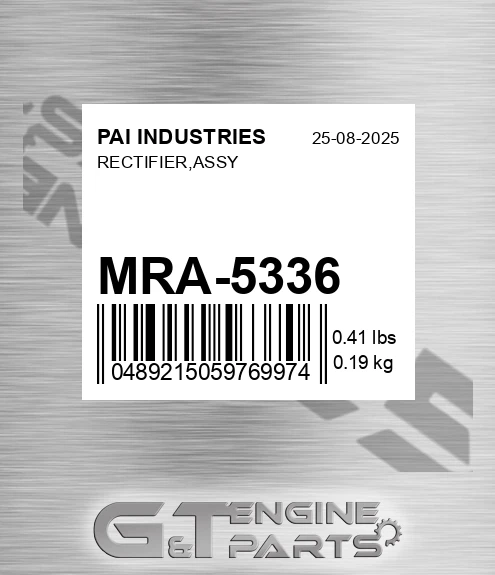 MRA-5336 Rectifier,assy for PAI INDUSTRIES