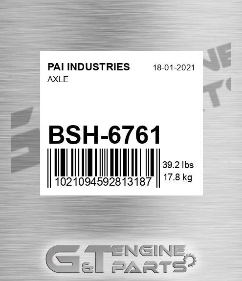 BSH-6761 Axle