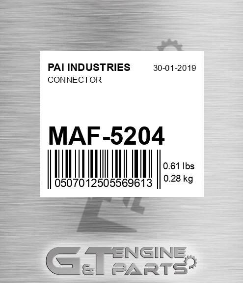 MAF-5204 Connector for PAI INDUSTRIES