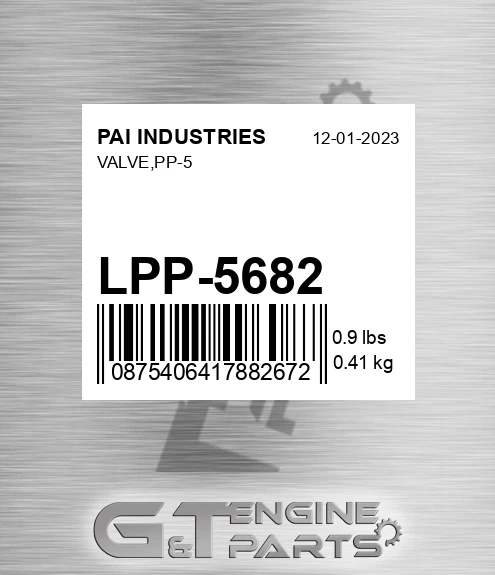 LPP-5682 Valve,pp-5