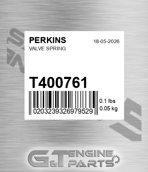T400761 Valve Spring for PERKINS