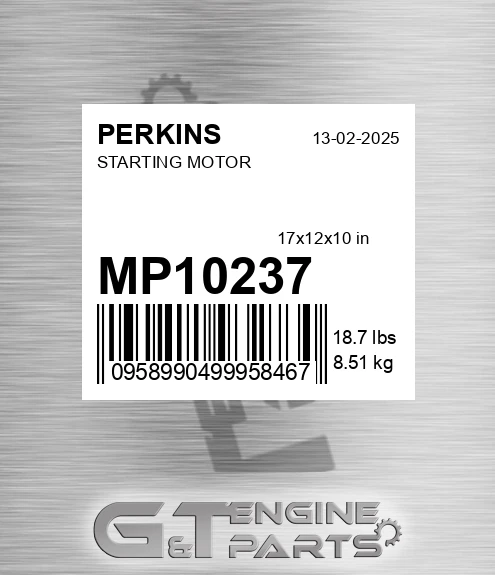 MP10237 PERKINS Starting Motor