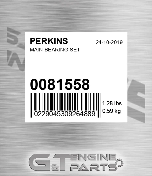 0081558 Main Bearing Set for PERKINS
