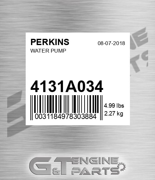 4131A034 Water Pump for PERKINS