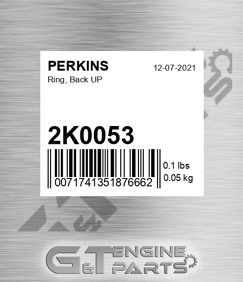 2K0053 Ring, Back Up