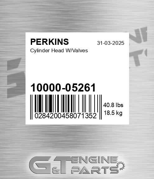 10000-05261 Cylinder Head W/valves