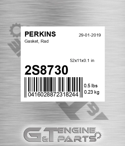 2S8730 Gasket, Rad