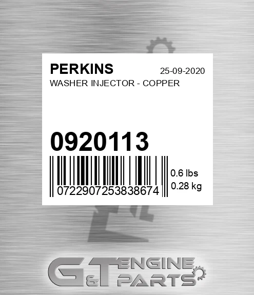 0920113 Washer Injector - Copper