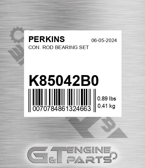 K85042B0 Con. Rod Bearing Set for PERKINS