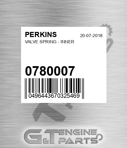 0780007 Valve Spring - Inner for PERKINS
