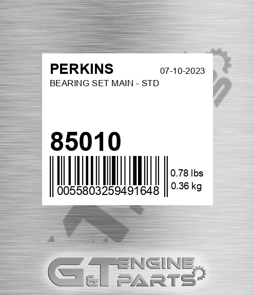 85010 Bearing Set Main - Std