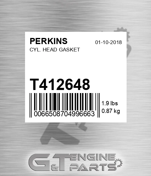 T412648 Cyl. Head Gasket for PERKINS