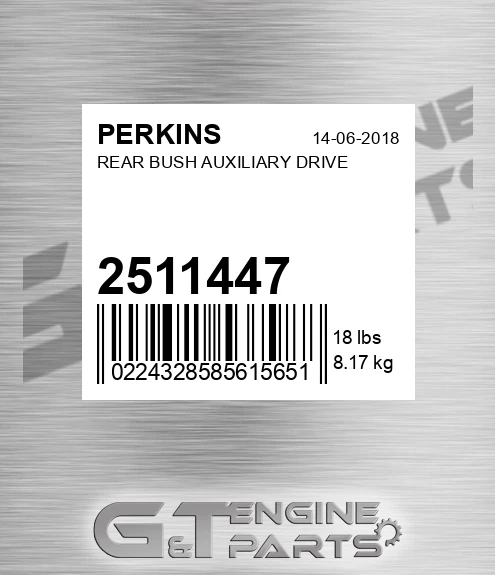 2511447 Rear Bush Auxiliary Drive for PERKINS