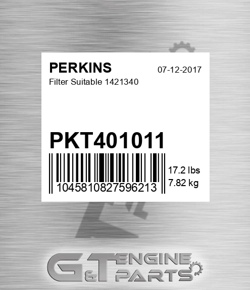 PKT401011 Filter Suitable 1421340 for PERKINS