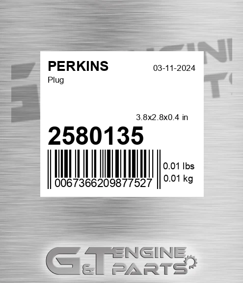 2580135 Plug for PERKINS