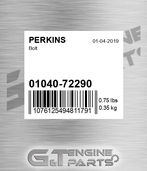01040-72290 Bolt