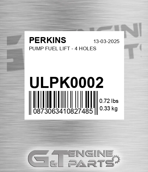 ULPK0002 Pump Fuel Lift - 4 Holes