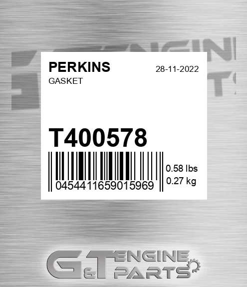 T400578 Gasket for PERKINS