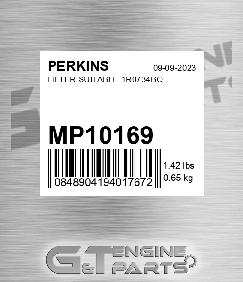 MP10169 PERKINS Filter Suitable 1r0734bq