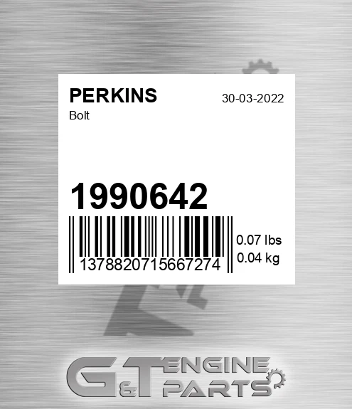 1990642 Bolt for PERKINS