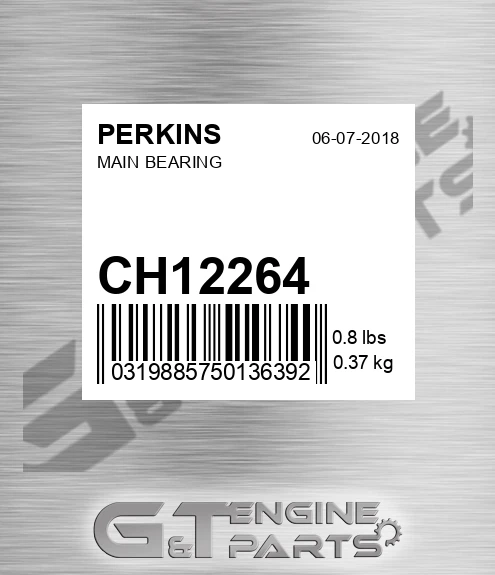 CH12264 Main Bearing for PERKINS