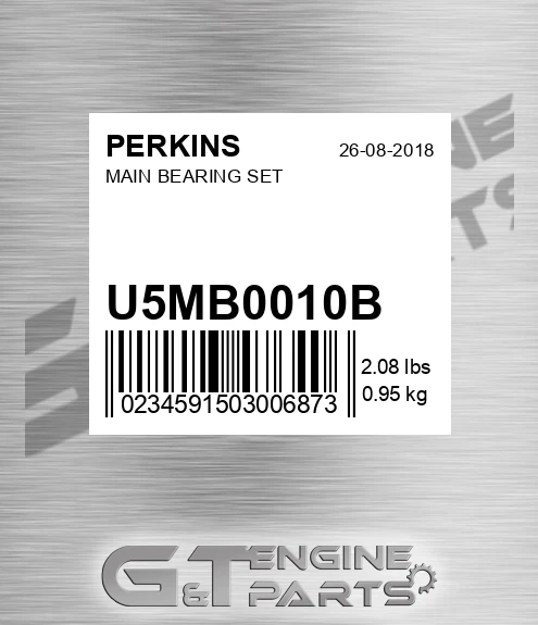 U5MB0010B Main Bearing Set