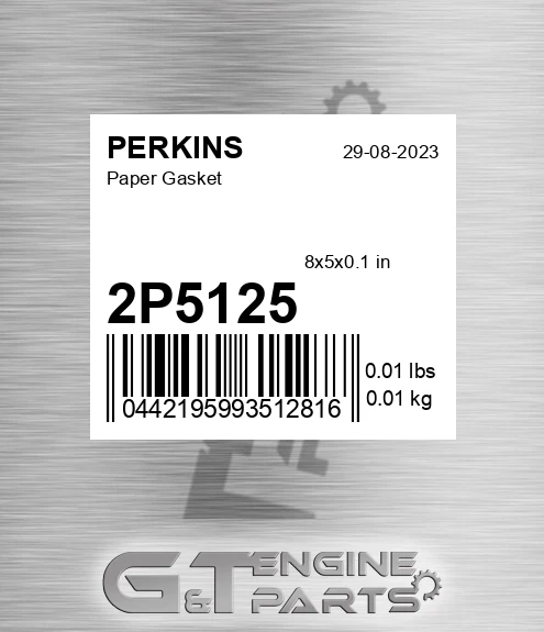2P5125 Paper Gasket for PERKINS