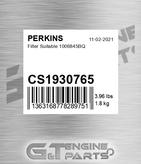 CS1930765 Filter Suitable 1006845bq