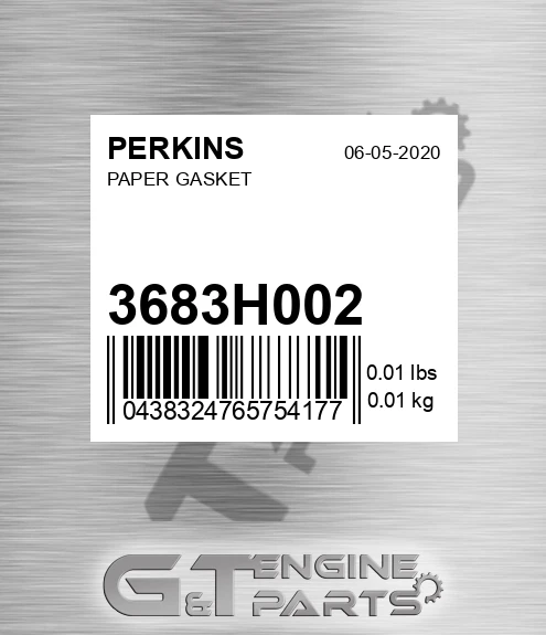 3683H002 PERKINS Paper Gasket