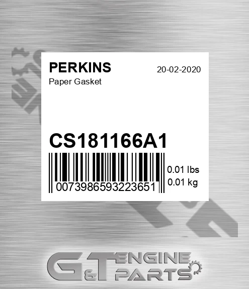 CS181166A1 Paper Gasket