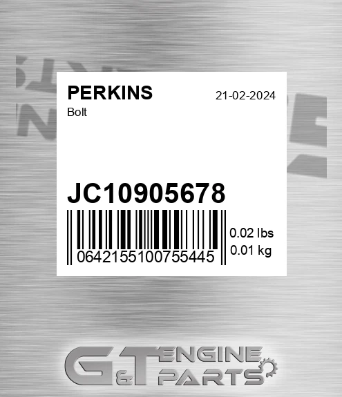 JC10905678 Bolt