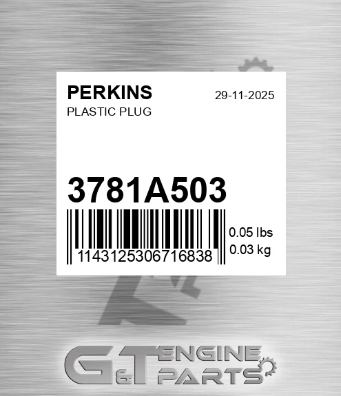 3781A503 Plastic Plug