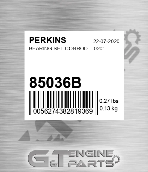 85036B Bearing Set Conrod - .020''