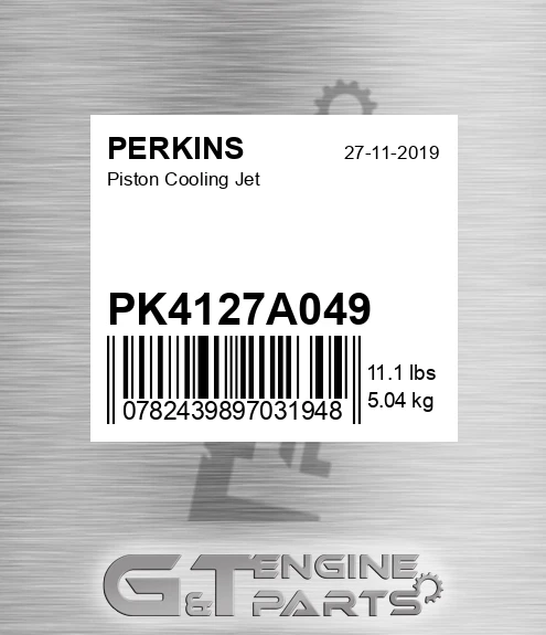 PK4127A049 Piston Cooling Jet for PERKINS