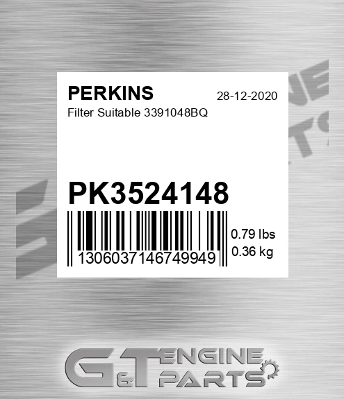 PK3524148 Filter Suitable 3391048bq for PERKINS