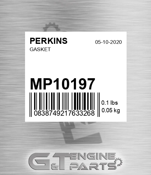 MP10197 Gasket
