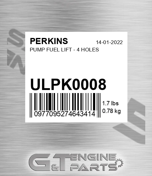 ULPK0008 Pump Fuel Lift - 4 Holes