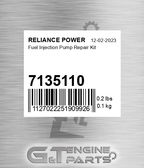 7135110 Fuel Injection Pump Repair Kit